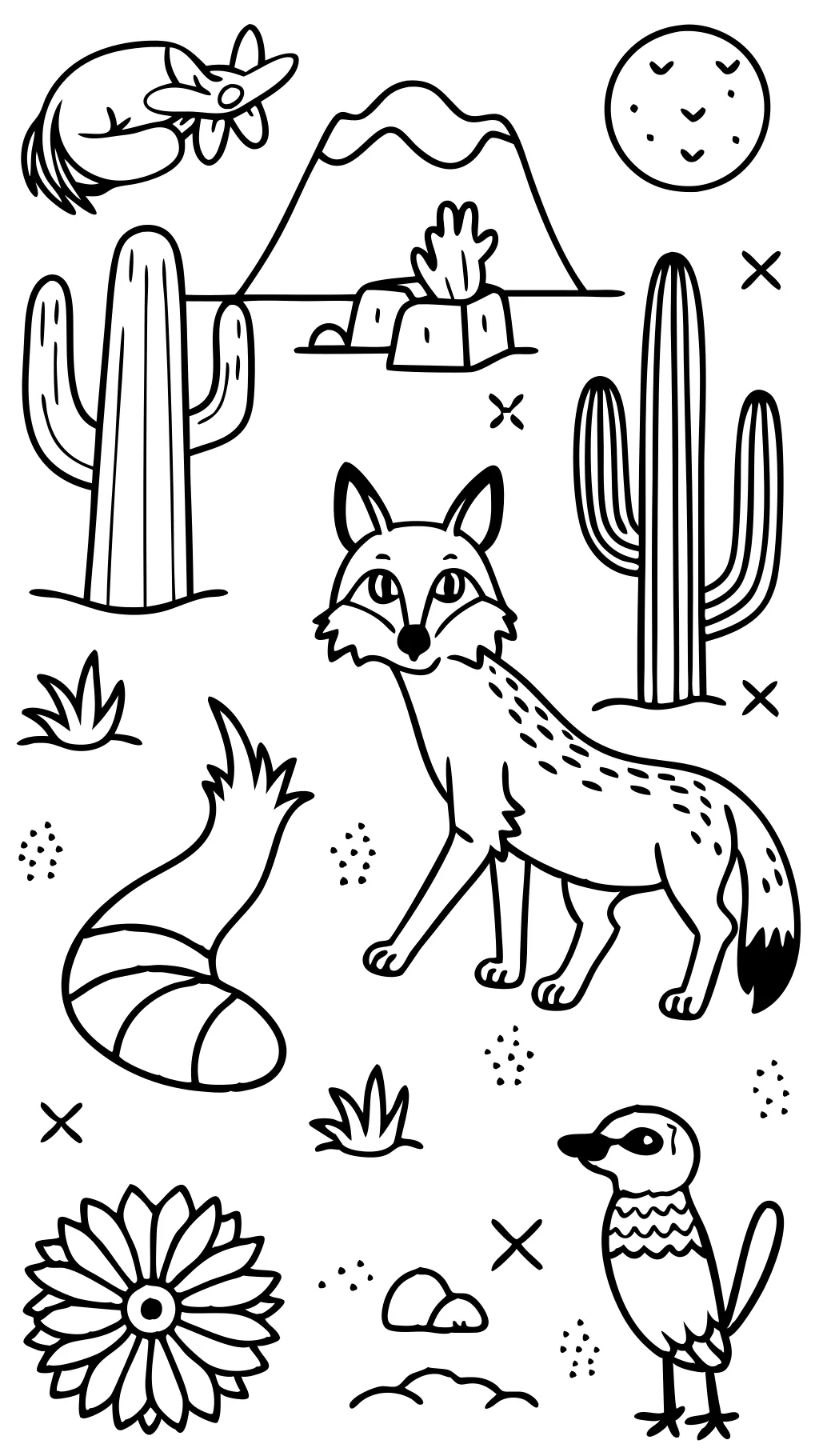 coloring pages desert animals